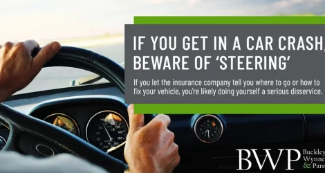 If you get in a car crash, beware of ‘steering’