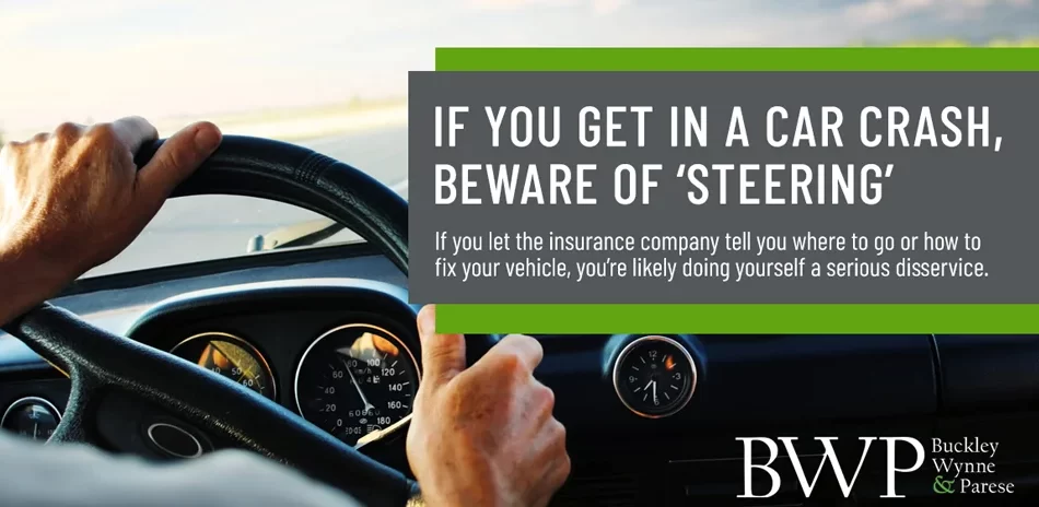 If you get in a car crash, beware of ‘steering’