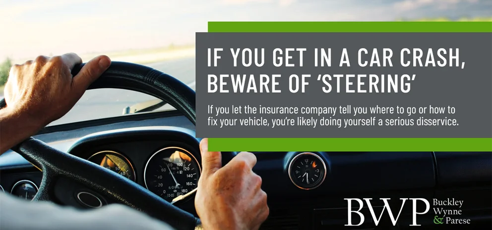 If you get in a car crash, beware of ‘steering’