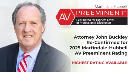 Attorney John Buckley Maintains the Highest Possible Rating From Martindale-Hubbell® for 2025