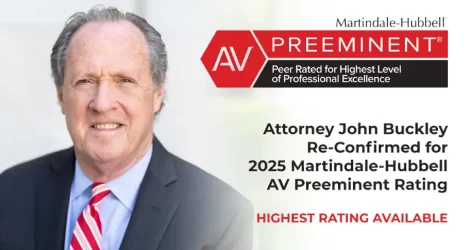 Attorney John Buckley Maintains the Highest Possible Rating From Martindale-Hubbell® for 2025