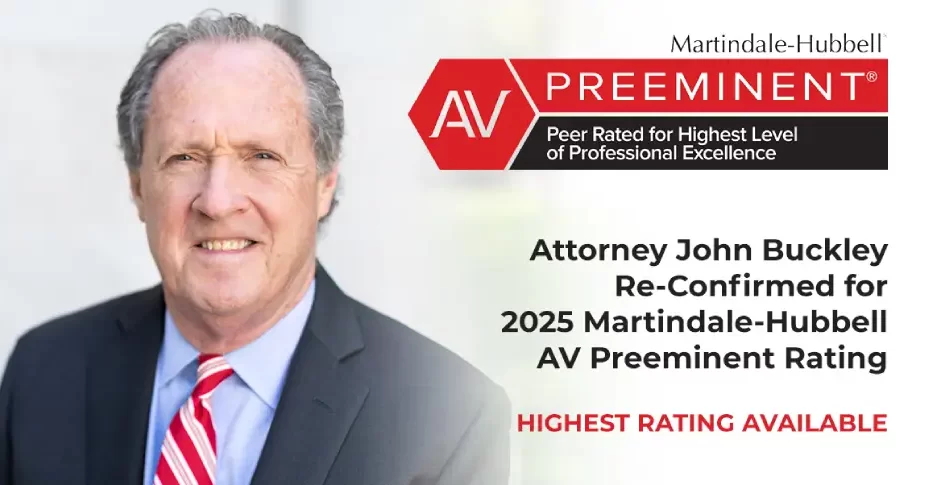 Attorney John Buckley Maintains the Highest Possible Rating From Martindale-Hubbell® for 2025