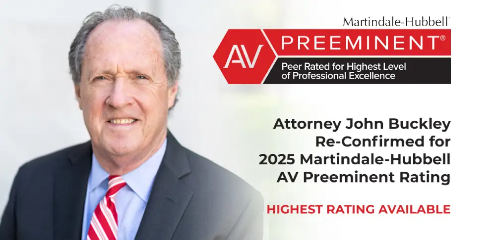 Attorney John Buckley Maintains the Highest Possible Rating From Martindale-Hubbell® for 2025