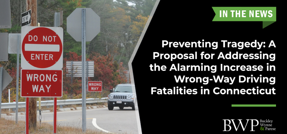 Preventing Tragedy: A Proposal for Addressing the Alarming Increase in Wrong-Way Driving Fatalities in Connecticut